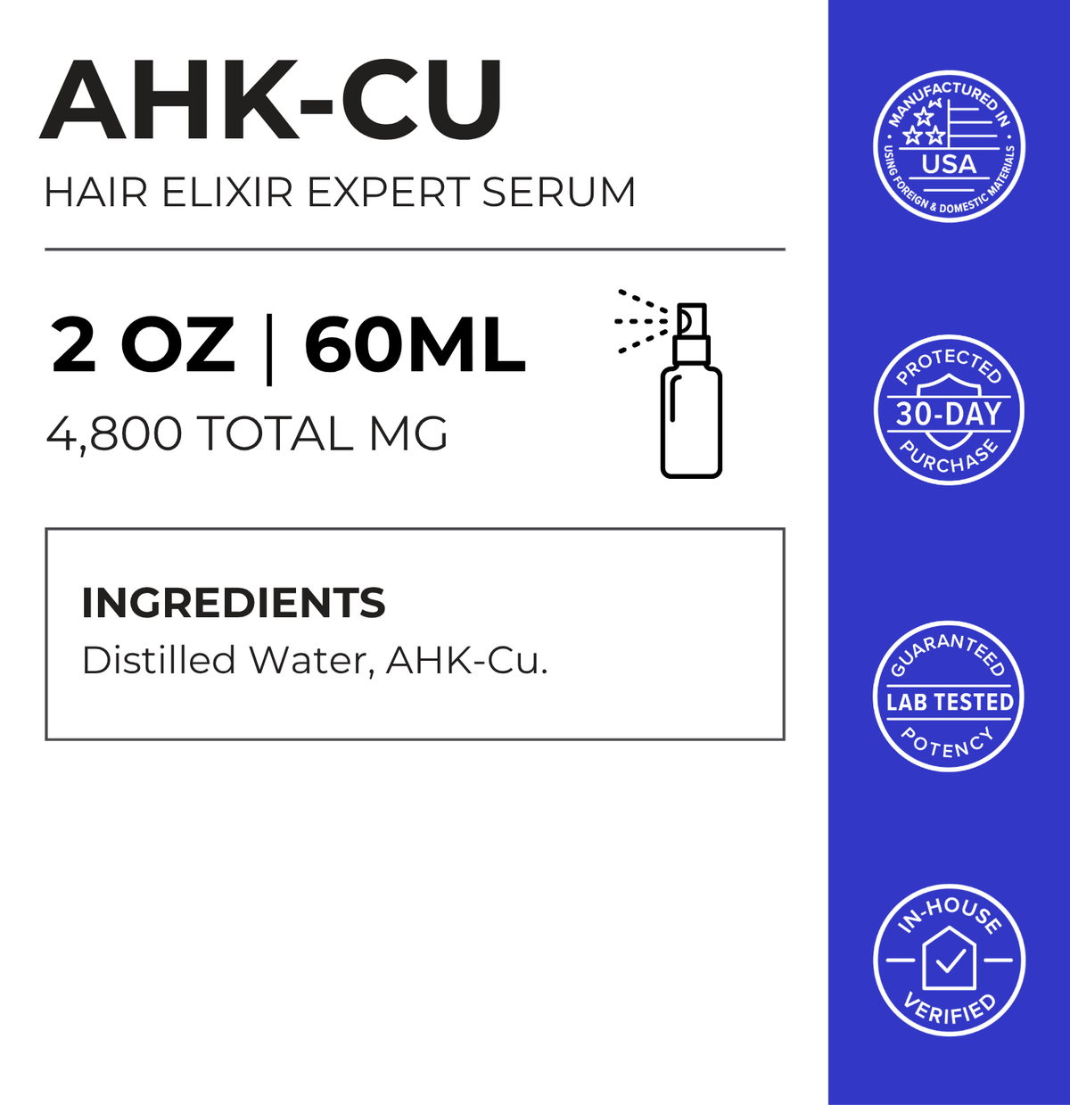 AHK-Cu Copper Peptide Hair Serum 4800mg
