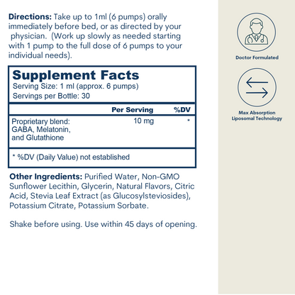 Liposomal Sleep Formula - Liquid Spray (1 FL OZ/ 30 Servings)