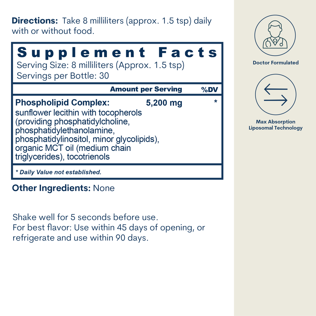 Liposomal PC Complex - Liquid (8 FL OZ / 30 Servings)