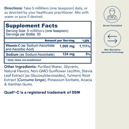 Liposomal Vitamin C - Liquid - Original Orange Formula  (5 FL OZ / 30 Servings)