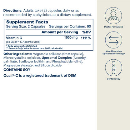 Liposomal Vitamin C - Capsules (180 Count / 90 Servings)