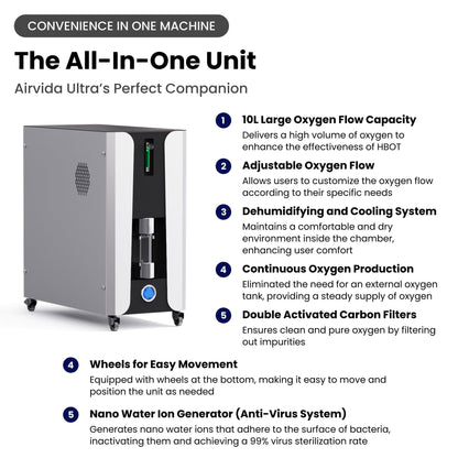 Airvida Ultra Hard Shell Lying Hyperbaric Chamber – 1.3–2.0 ATA