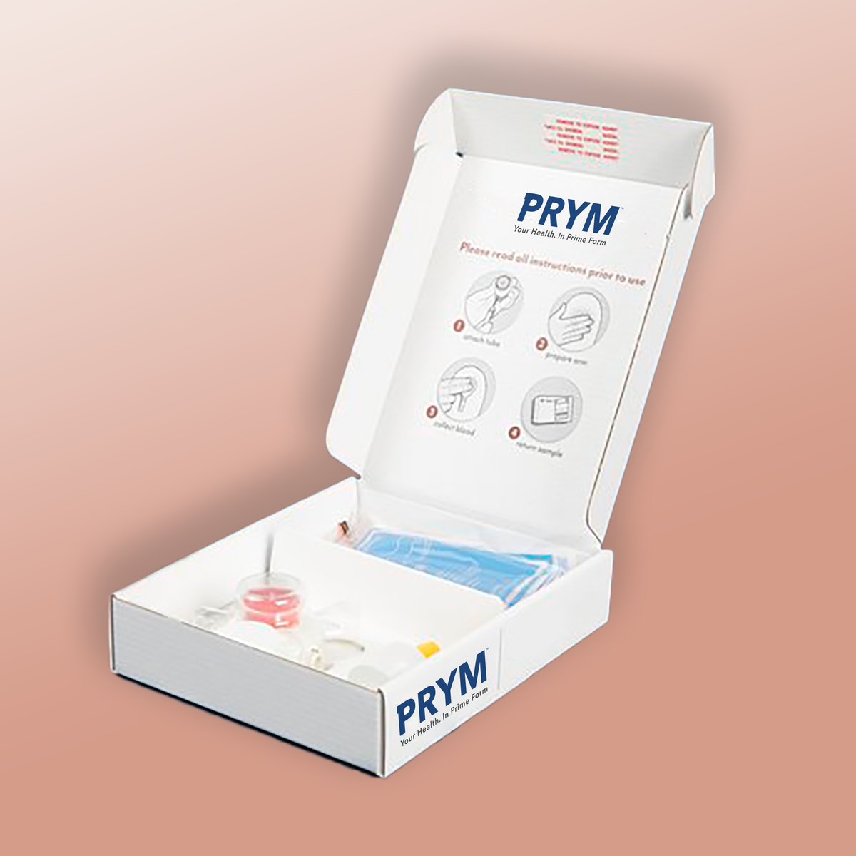 The Balance at-home hormone test kit with its painless collection device.