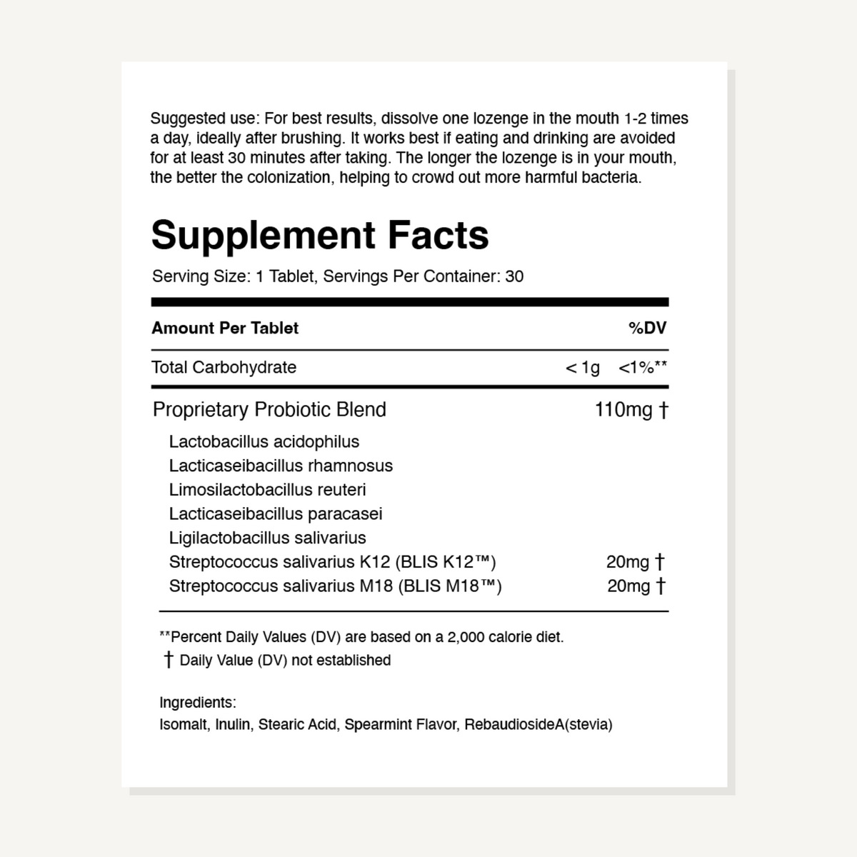 Advanced Oral Health Probiotic Mint