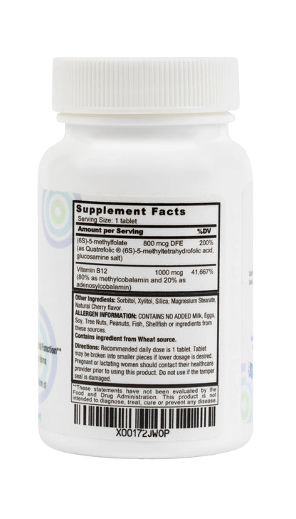 Active Methyl B-12 Folate - Lozenges (60 Count/ 60 Servings)
